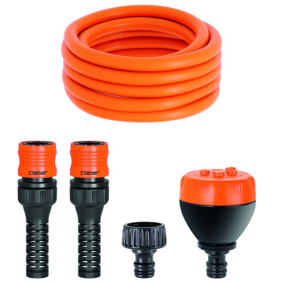 Шланг поливальний пружинний 1/2" TWIDDY 25м, з конекторами і розпилювачем