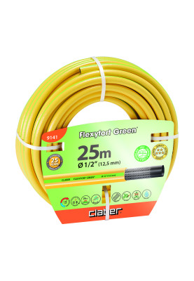 Шланг поливальний 1/2" 25м Flexyfort Green, жовтий з зел. полосою
