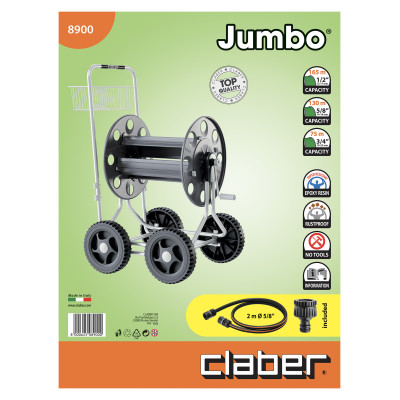 Візок для шлангу Jumbo 1/2"-165м, 3/4"-75м