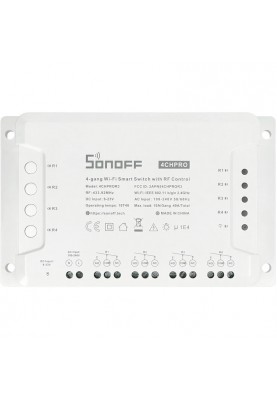 Розумний 4-канальний перемикач Wi-Fi Sonoff з керуванням RF433MHz