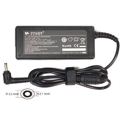 Блок живлення для ноутбуків PowerPlant ACER 220V, 19V 65W 3.42A (5.5*2.1)