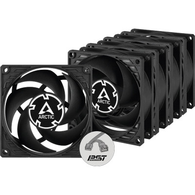 ARCTIC P8 PWM PST (Black) - 5 Pack