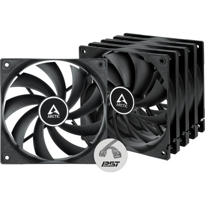 ARCTIC F12 PWM PST (Black) - 5 Pack