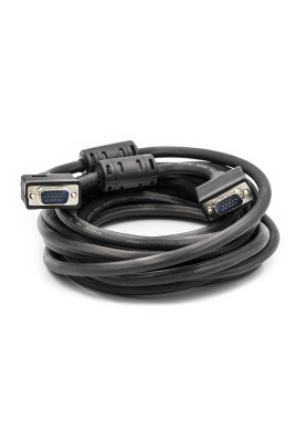 Відео кабель PowerPlant VGA-VGA, 5 м, Double ferrites