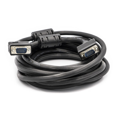 Відео кабель PowerPlant VGA-VGA, 5 м, Double ferrites