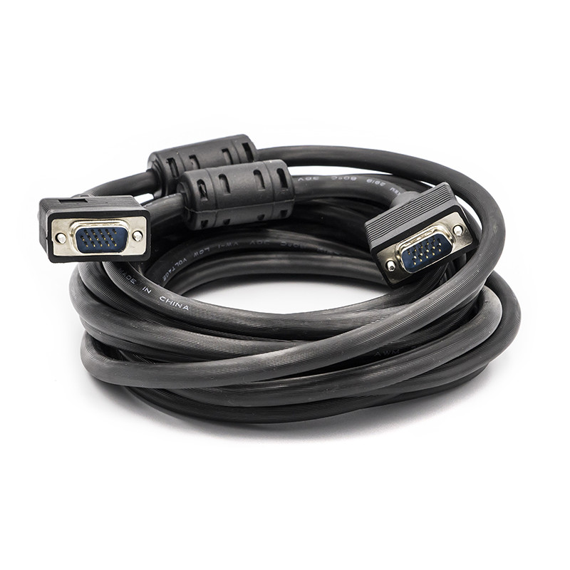 Відео кабель PowerPlant VGA-VGA, 5 м, Double ferrites