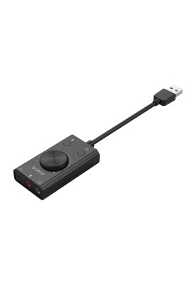 Зовнiшня звукова карта USB ORICO SC2-BK