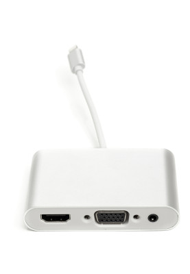Перехідник PowerPlant Lightning (M) - HDMI, VGA, 3.5 мм (F)
