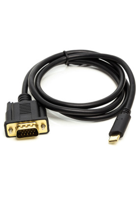 Кабель PowerPlant USB Type-C 3.1 (M) - VGA (M), 1 м