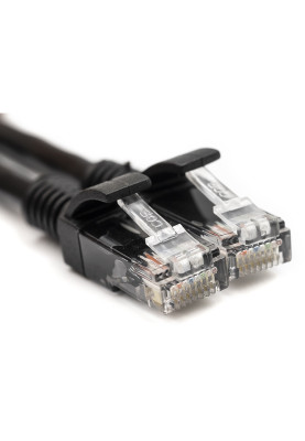 Патч-корд PowerPlant Cat5E UTP 35 м, чорний