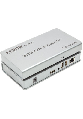 Подовжувач HDMI сигналу PowerPlant HDMI 1080P/60hz, до 200м, через CAT5E/6 (HDES200-KVM)