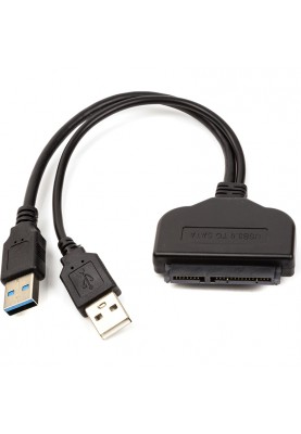 Адаптер PowerPlant 2*USB 3.0 - SATA III, 15 см