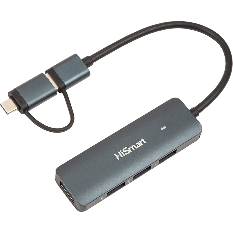 Адаптер PowerPlant USB 3.0 - 4 x USB 3.0