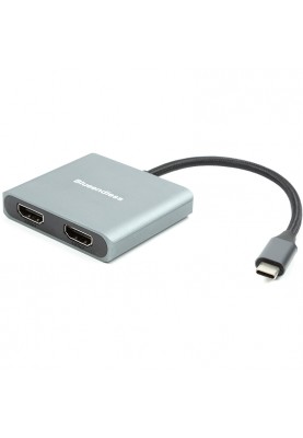 Aдаптер USB Type-C to 2x HDMI, 4K, 60Hz