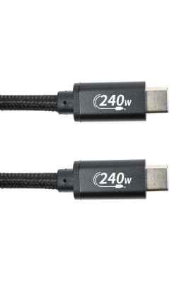 Кабель San Guan USB Type-C - USB Type-C PD 240W, 3м, черный