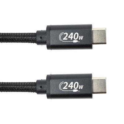 Кабель San Guan USB Type-C - USB Type-C PD 240W, 3м, черный