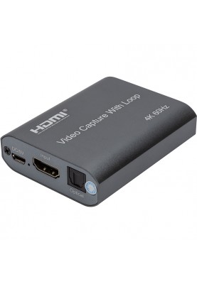 Зовнішня карта відеозахоплення PowerPlant HDMI USB2.0 4k/60hz (HDVC7)
