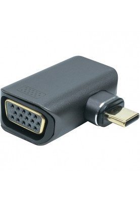 Адаптер PowerPlant USB Type-C - VGA, 1080P, 60Hz