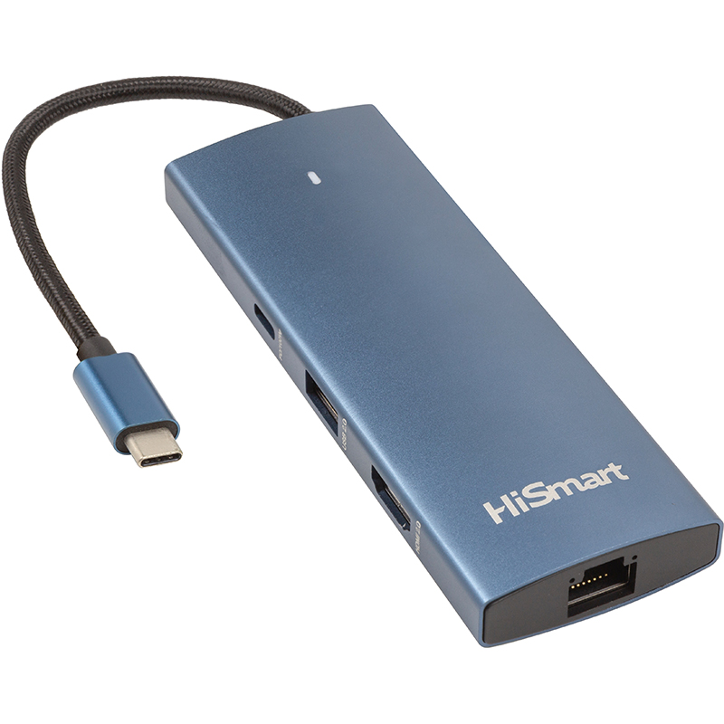 USB-хаб Blueendless HDMI + 2хUSB 3.0 + PD 100W + USB 2.0 + SD/TF 3.0 + LAN RJ45