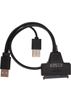 Кабель PowerPlant USB 2.0 Type-A - Slimline SATA II 7+6Pin