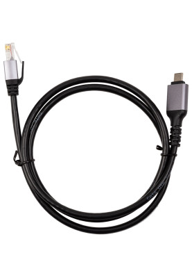 Кабель PowerPlant USB Type-C - RJ45, 1 м