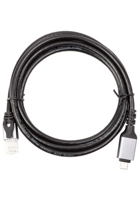 Кабель PowerPlant USB Type-C - RJ45, 2 м