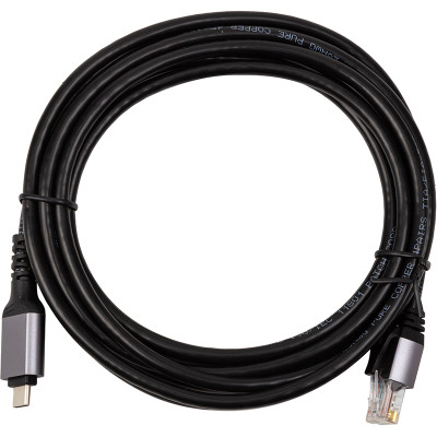 Кабель PowerPlant USB Type-C - RJ45, 3 м