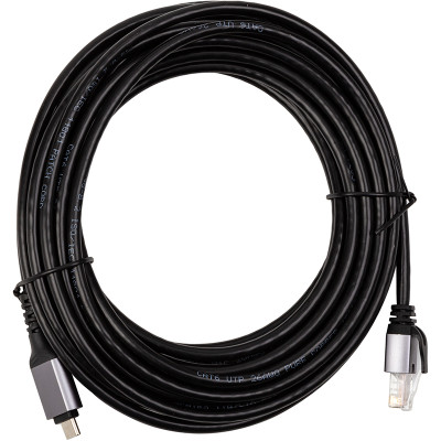Кабель PowerPlant USB Type-C - RJ45, 7.5 м