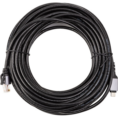 Кабель PowerPlant USB Type-C - RJ45, 15 м