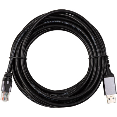 Кабель PowerPlant CAT6 UTP, USB3.0 Type-A - RJ45 5 м
