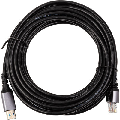 Кабель PowerPlant CAT6 UTP, USB3.0 Type-A - RJ45 7.5 м