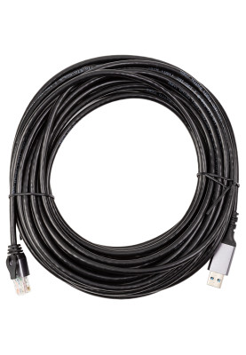 Кабель PowerPlant CAT6 UTP, USB3.0 Type-A - RJ45 15m