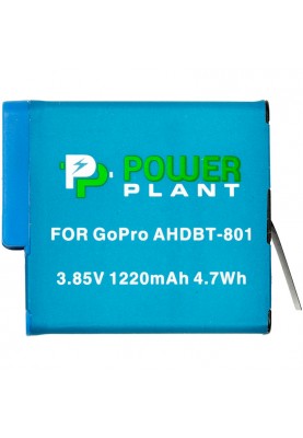 Акумулятор PowerPlant GoPro AHDBT-801 1220mAh (декодований)