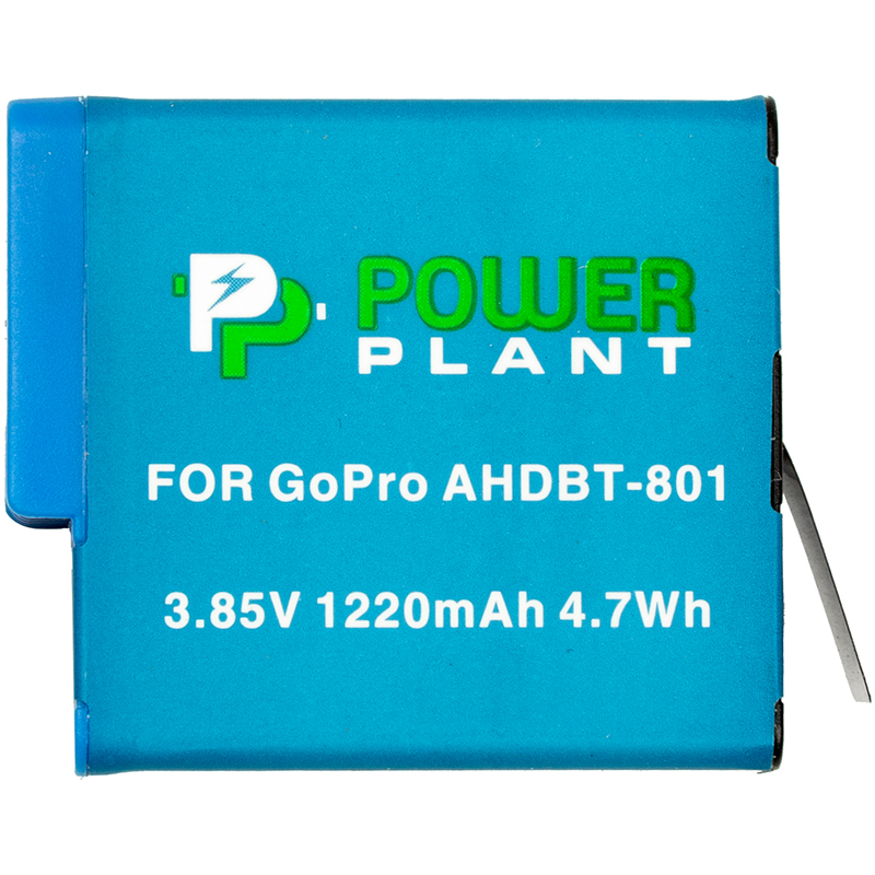 Акумулятор PowerPlant GoPro AHDBT-801 1220mAh (декодований)