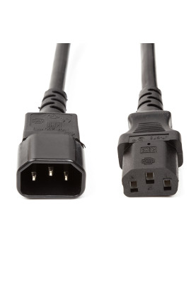 Кабель живлення PowerPlant  IEC C13-C14, Cu 3x1.5мм2, 2м