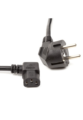 Кабель живлення PowerPlant Cu 3x1.5мм2, 2м, кутовий
