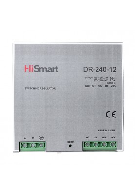 Блок живлення HiSmart 12V, 20A, 240W, DIN