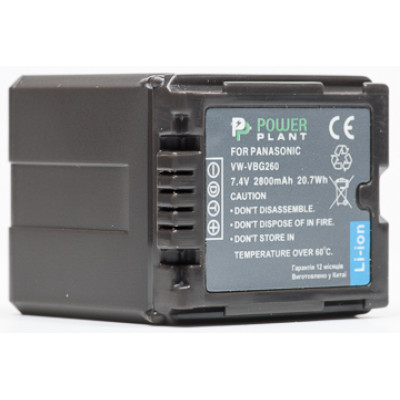 Акумулятор PowerPlant Panasonic VW-VBG260 Chip 2800mAh
