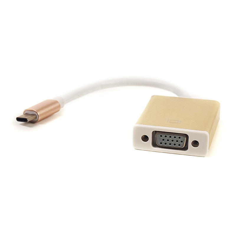 Кабель PowerPlant USB Type-C - VGA, 15cm