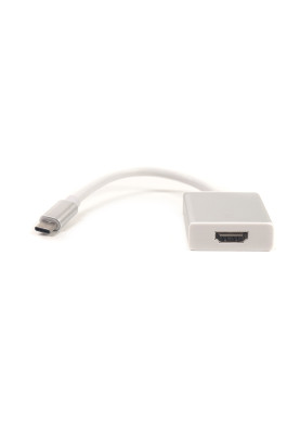 Кабель-перехідник PowerPlant HDMI female - USB Type-C, 0.15м, Blister