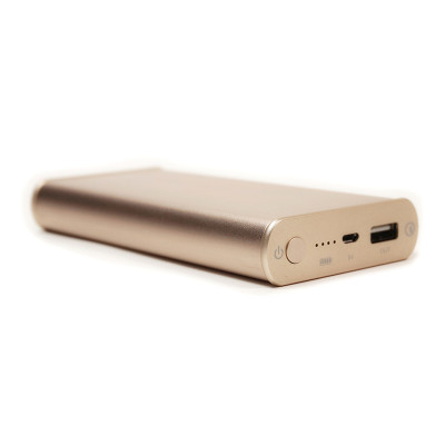 Універсальна мобільна батарея PowerPlant/Q1S/Quick-Charge 2.0/10200mAh Gold