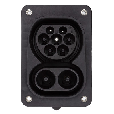 Розетка Duosida для електромобілiв CCS Combo 2 (Male), 200A, 32A, 3-фазний
