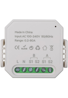 Вимикач лічильника енергії Tuya Wi-Fi MS02, 2 CT