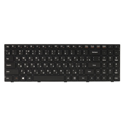 Клавіатура для ноутбука IBM/LENOVO IdeaPad 100-15IBY чорний, чорний фрейм