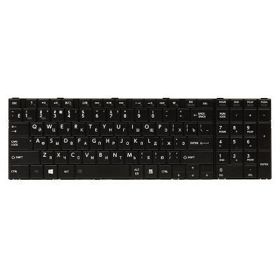 Клавіатура для ноутбука TOSHIBA Satellite C850, C870 чорний, чорний фрейм