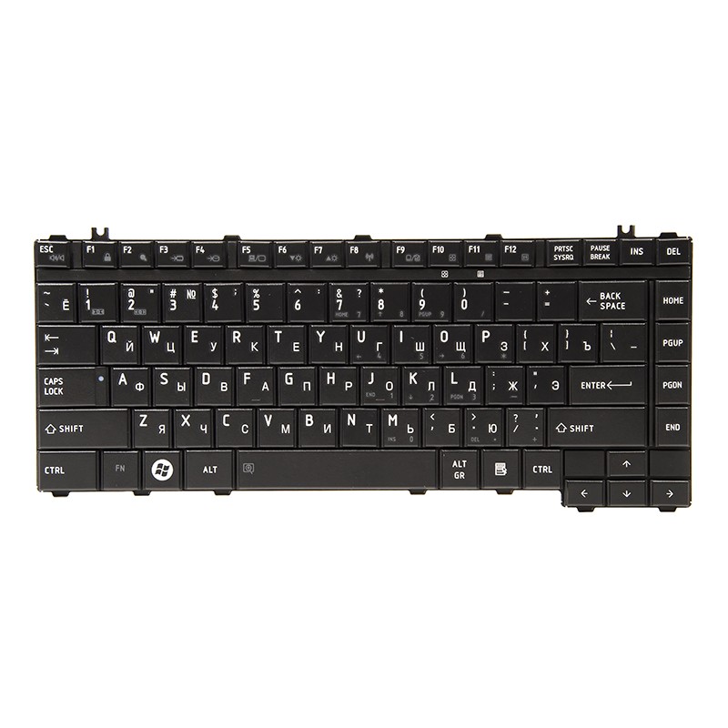 Клавіатура для ноутбука TOSHIBA Satellite A200, A300 чорний, чорний фрейм
