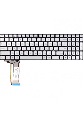 Клавіатура для ноутбука ASUS N551, N551JQ сріблястий, без фрейму