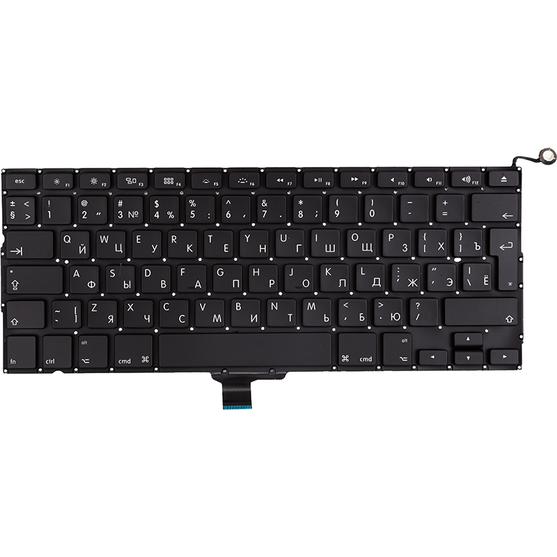 Клавіатура для ноутбука APPLE MacBook Pro 13" A1278, 2009-2012 чорний, без фрейму