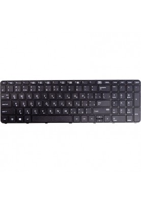 Клавіатура для ноутбуку HP 450 G3, 470 G3 чорний, чорний фрейм