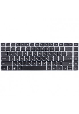 Клавiатура для ноутбука HP ProBook 4330S, 4435S чорний, сірий фрейм